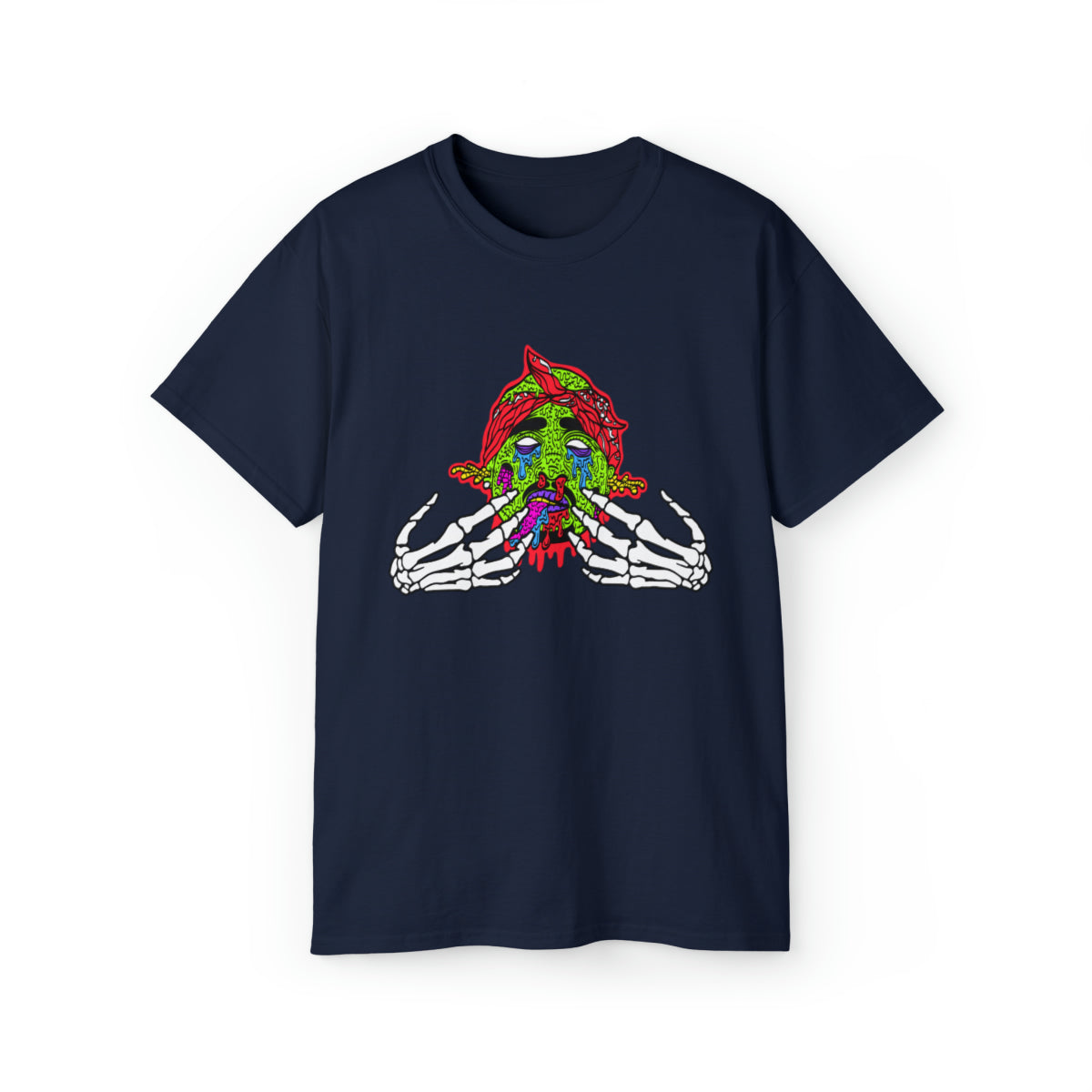 2Pac Monster  T-Shirt - Navy, L image