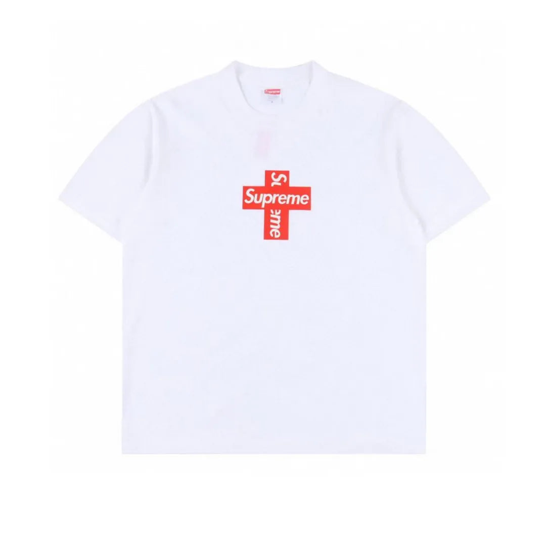 SUP Cross Box Logo T-Shirt in White - 513 - spm0000513 image 0