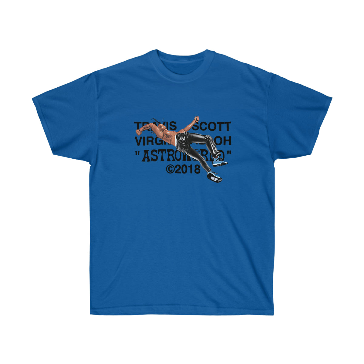 Travis Scott Virgil Abloh Astroworld Men T-Shirt - Royal, M image