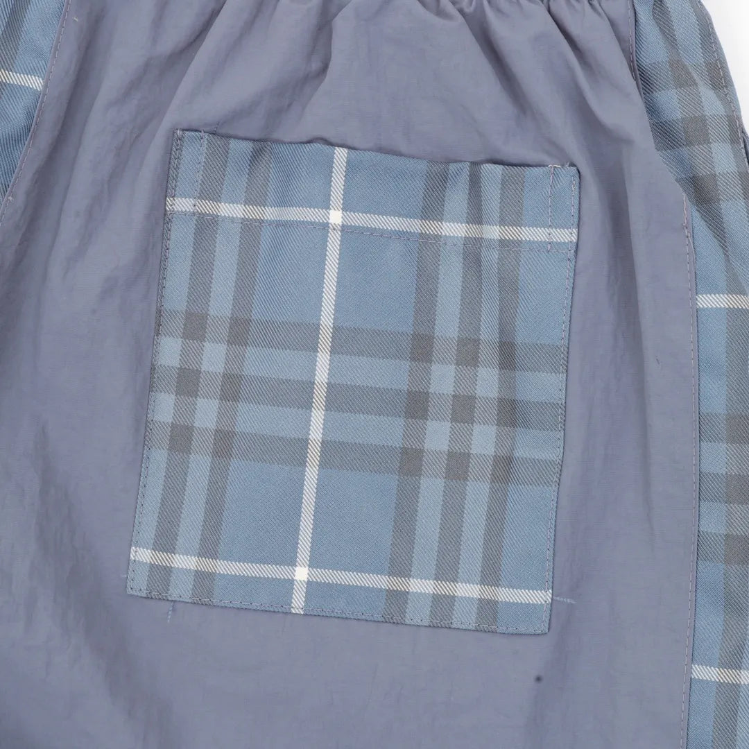 BUR Archive Check Panel Shorts in Blue - 375 - bbr0000375 image 6