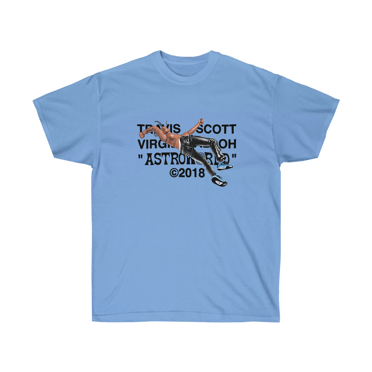 Travis Scott Virgil Abloh Astroworld Men T-Shirt - Carolina Blue, S image