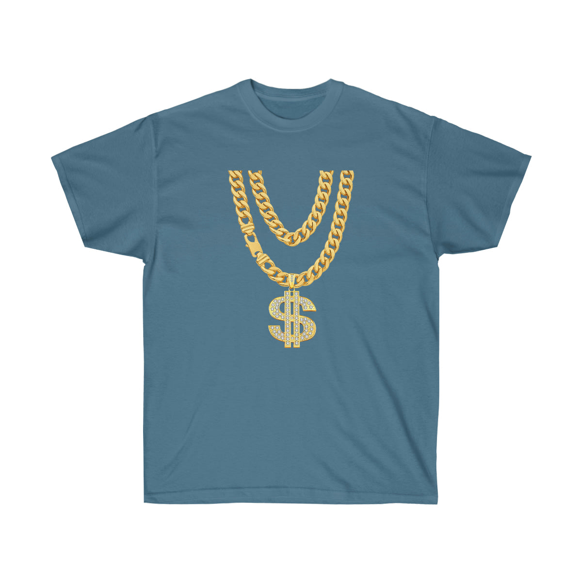 Necklace Dollar Men T-Shirt - Indigo Blue, XL image
