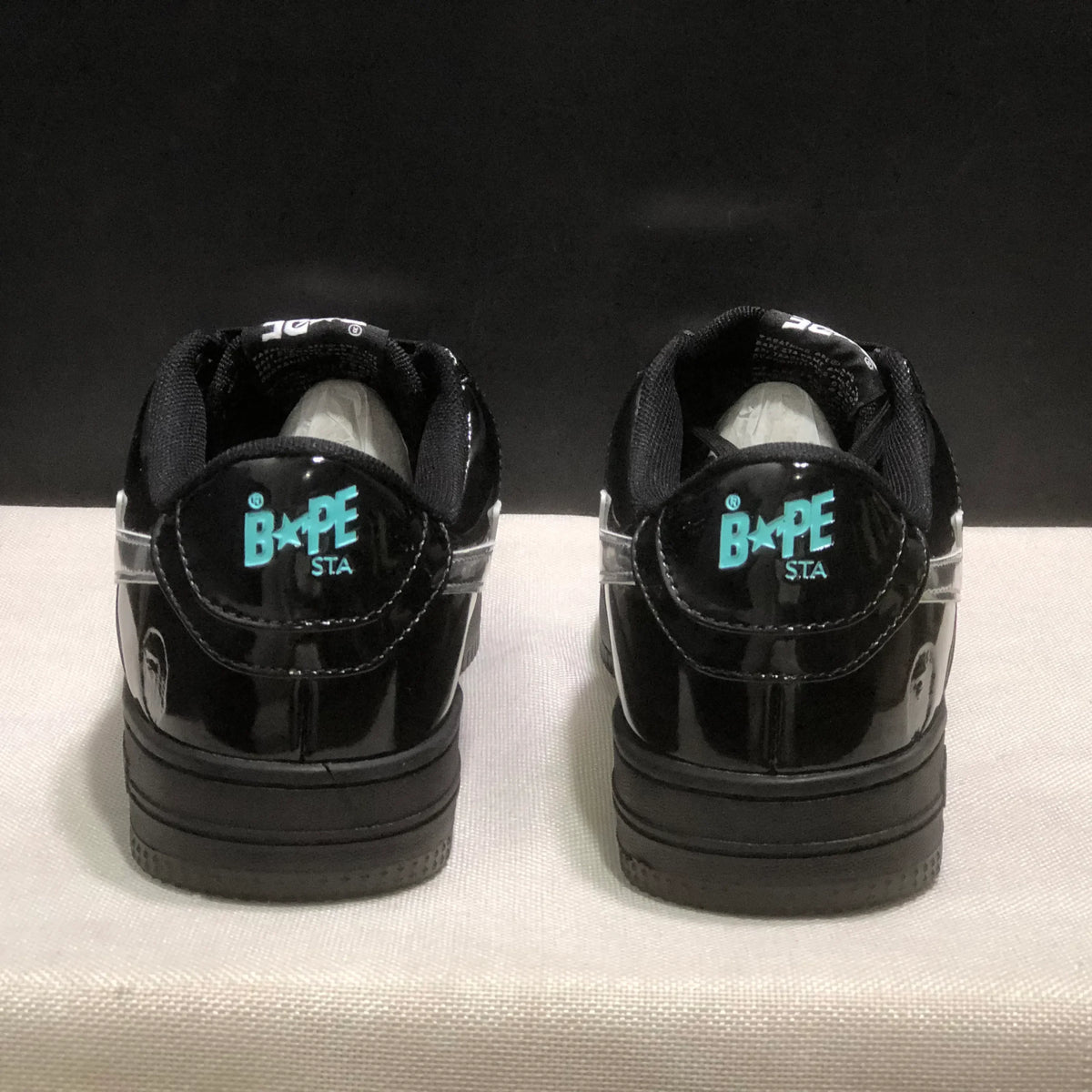 A Bathing Ape Bape Sta #2 Black White Shoes Sneakers - nk0005520 image 7