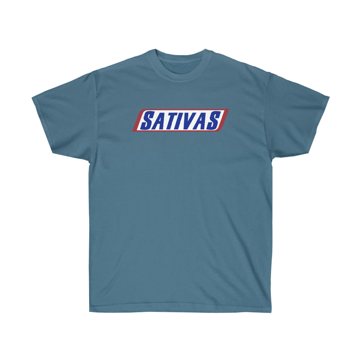 Sativas Color Men T-Shirt - Indigo Blue, S image