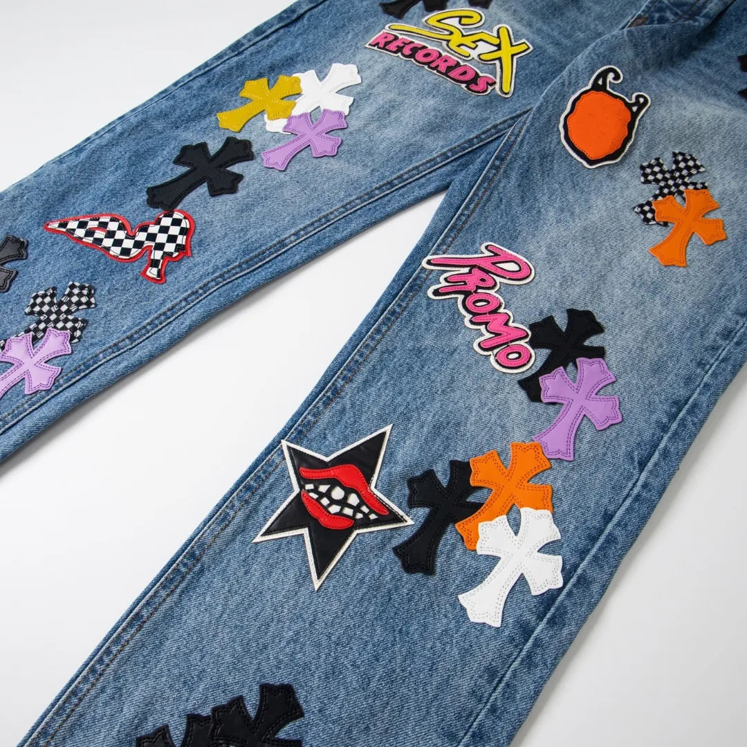 CH Cross Patch Jeans - CH0122 image 5
