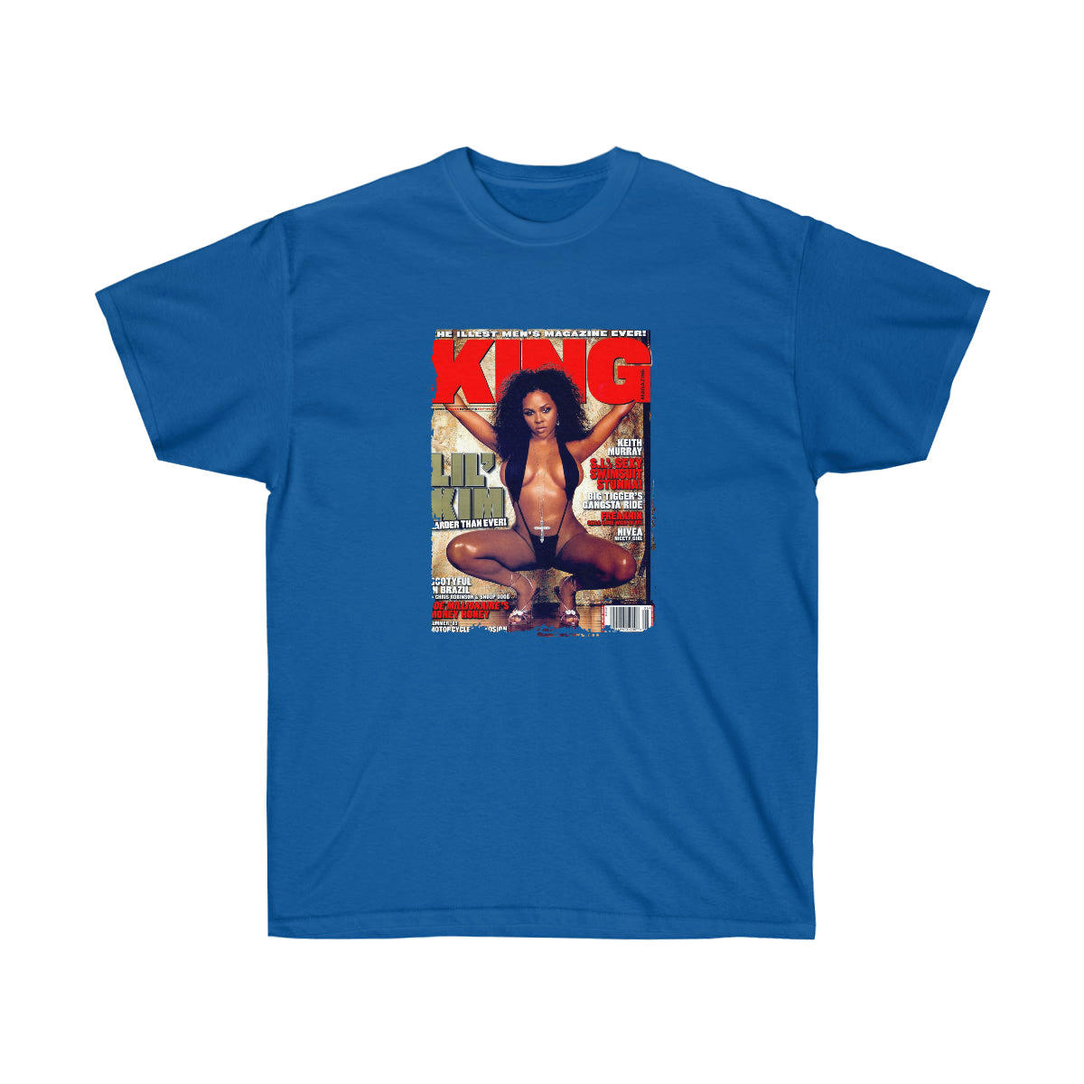 Rap Lil Kim on Magazine Men T-Shirt - Royal, 2XL image
