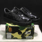 A Bathing Ape Bape Sta Low Patent Black Shoes Sneakers - nk0005521 image 9