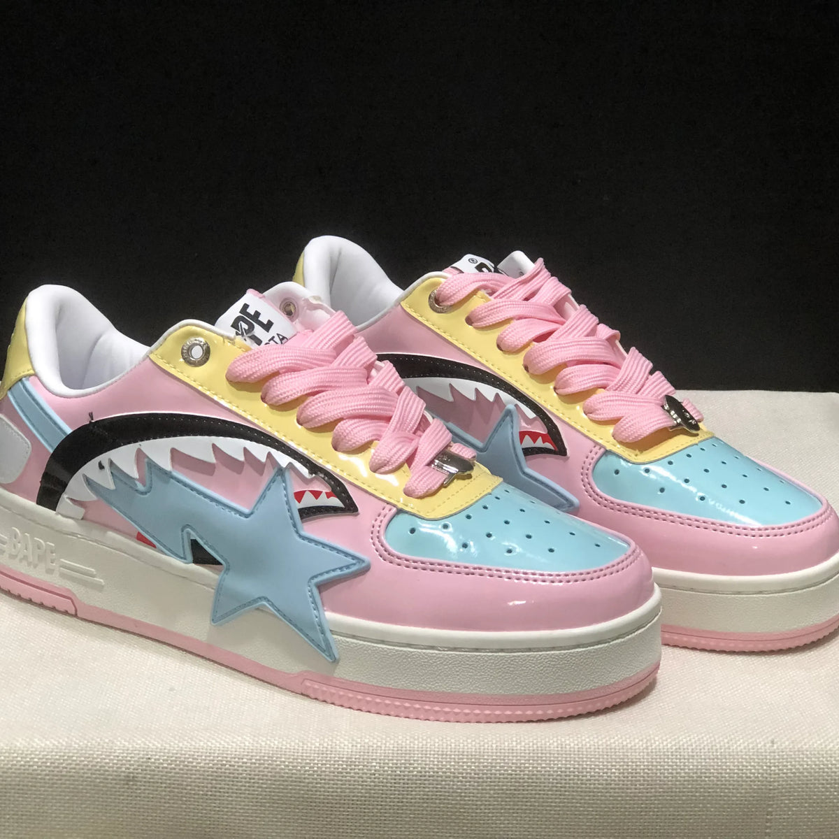 Bapesta Low M1 'Shark Face - Pink' Shoes Sneakers - nk0005527 image 4