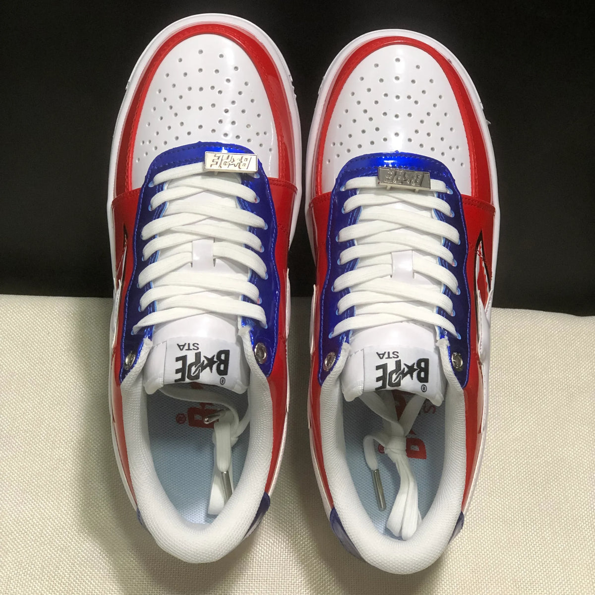 A Bathing Ape Bape Sta Low Patent Black Shoes Sneakers - nk0005522 image 6