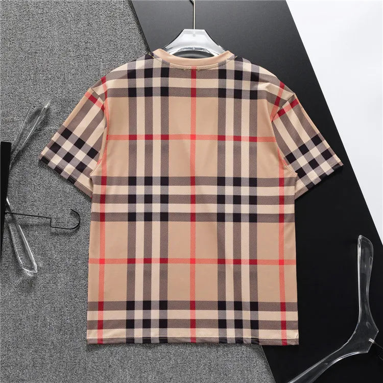 BUR Check Cotton Jacquard T-shirt in Beige - 382 - bbr0000382 image 2