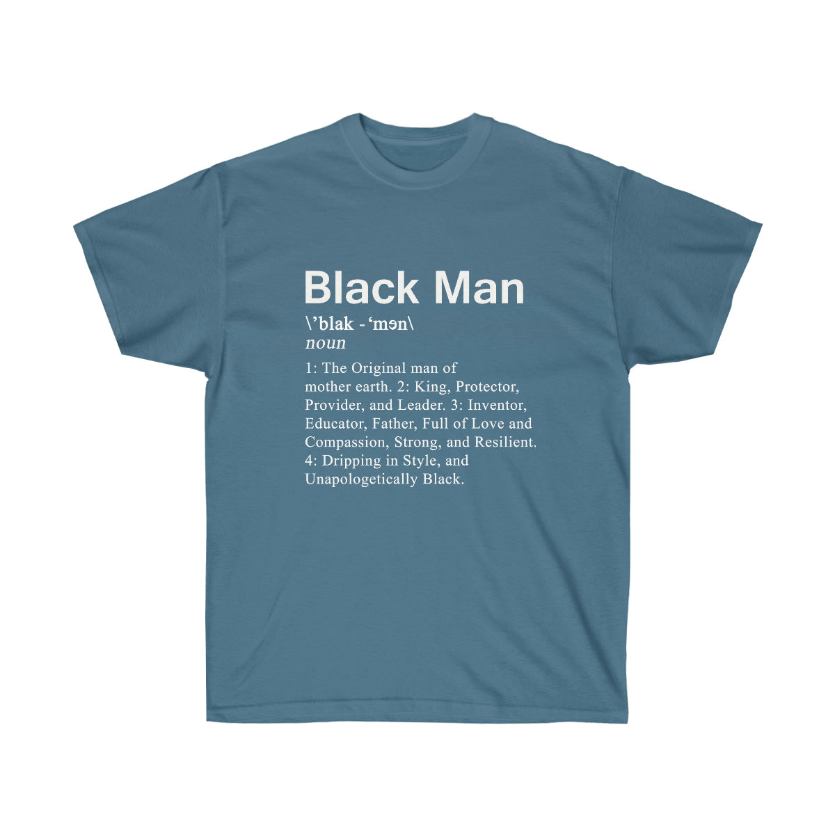 Black Men Definition Men T-Shirt - Indigo Blue, M image