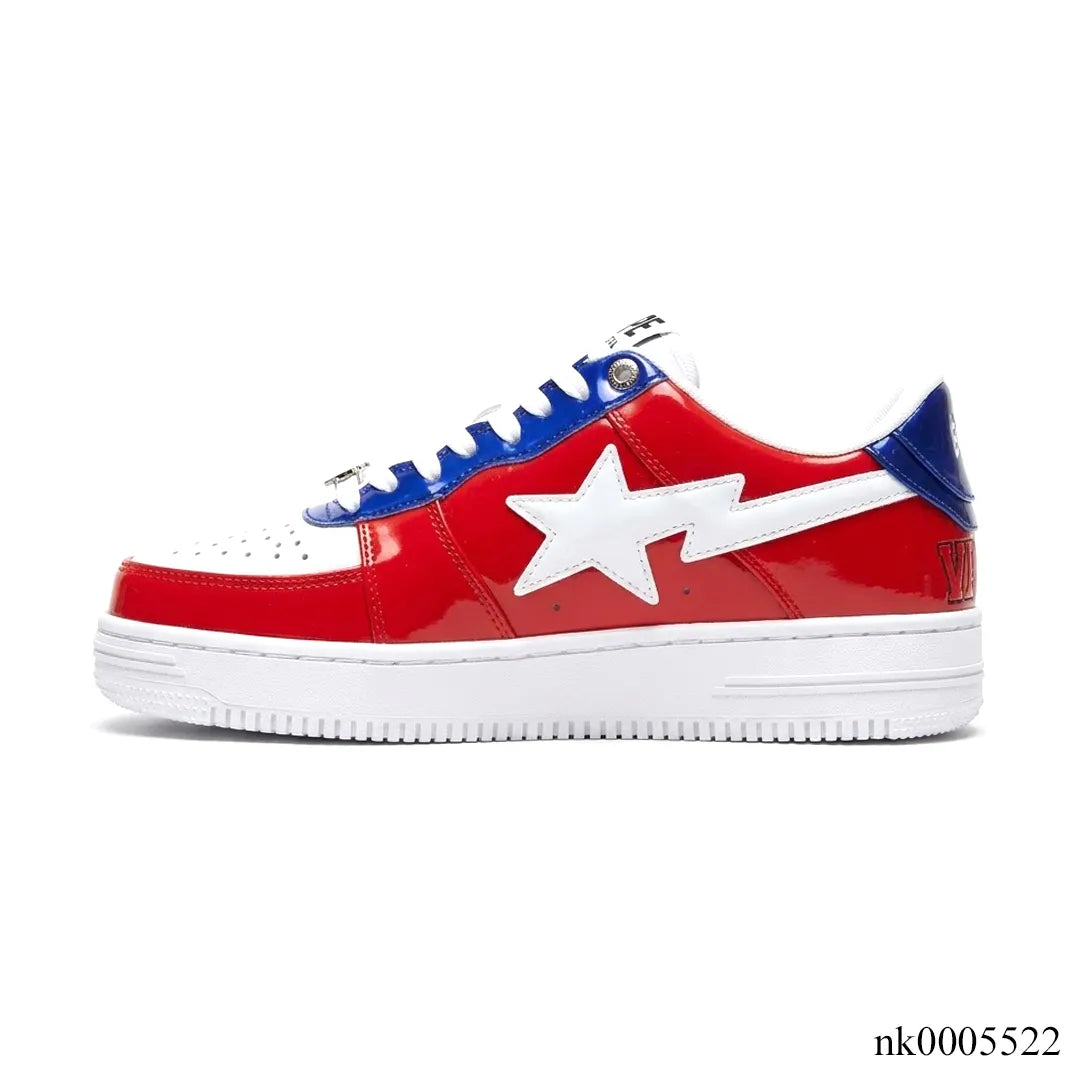 A Bathing Ape Bape Sta Low Patent Black Shoes Sneakers - nk0005522 image 1