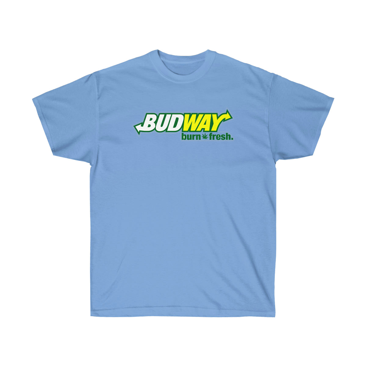 Budway Burn Fresh White Men T-Shirt - Carolina Blue, XL image