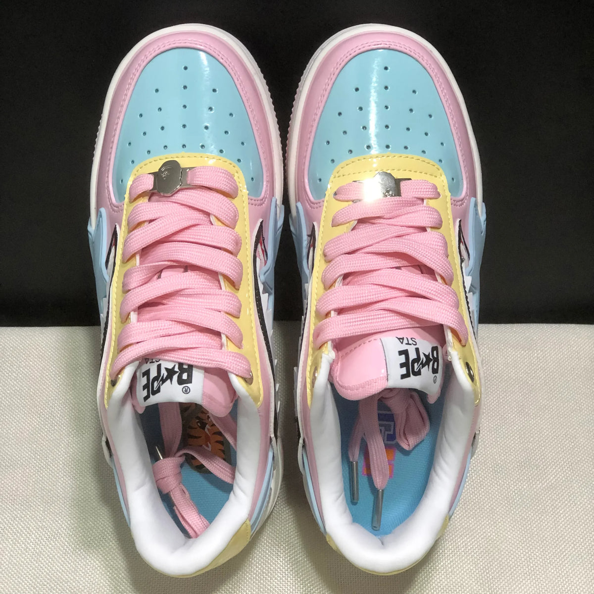 Bapesta Low M1 'Shark Face - Pink' Shoes Sneakers - nk0005527 image 6