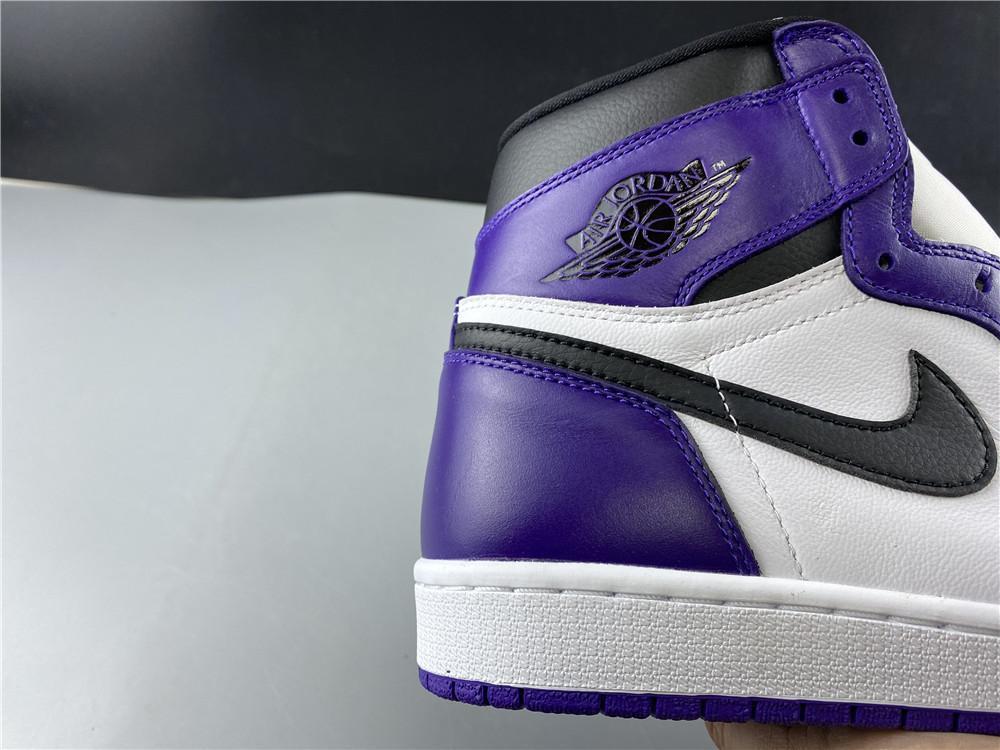 AJ 1 Retro High Court Purple White Shoes Sneakers – nk0000683