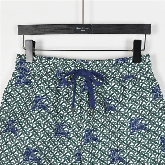 BUR Knight Monogram Shorts in Forest Green - 373 - bbr0000373 image 2