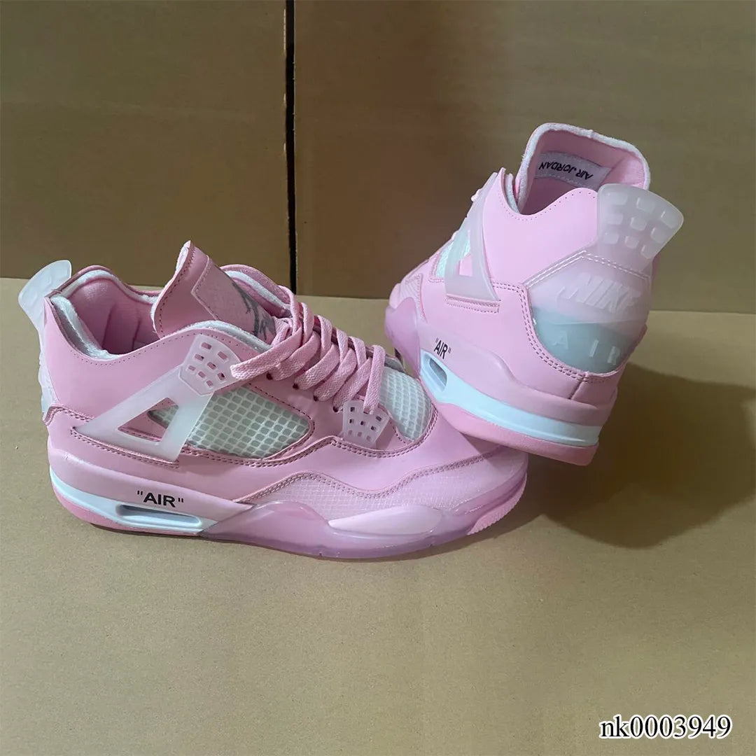 OW X AJ 4 Pink Shoes Sneakers – nk0003949