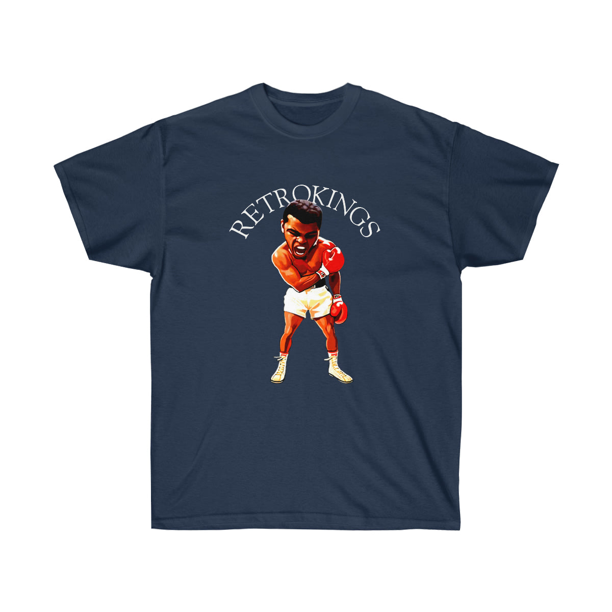 Rap Ali Retroking Men T-Shirt - Navy, L image