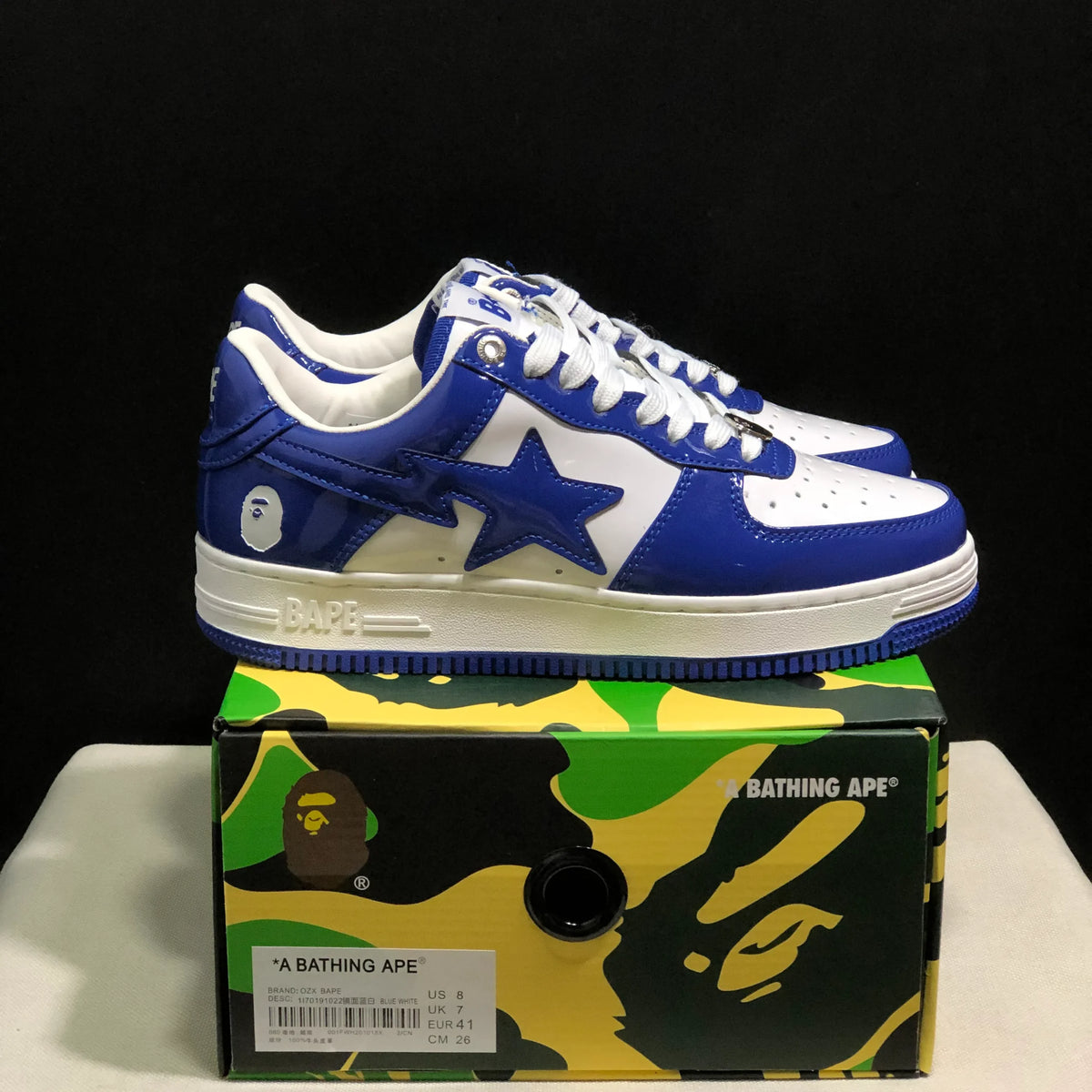 A Bathing Ape Bape Sta #5 Blue Shoes Sneakers - nk0005518 image 3