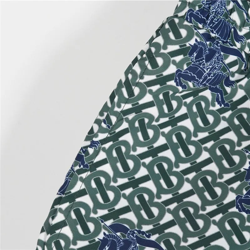 BUR Knight Monogram Shorts in Forest Green - 373 - bbr0000373 image 3