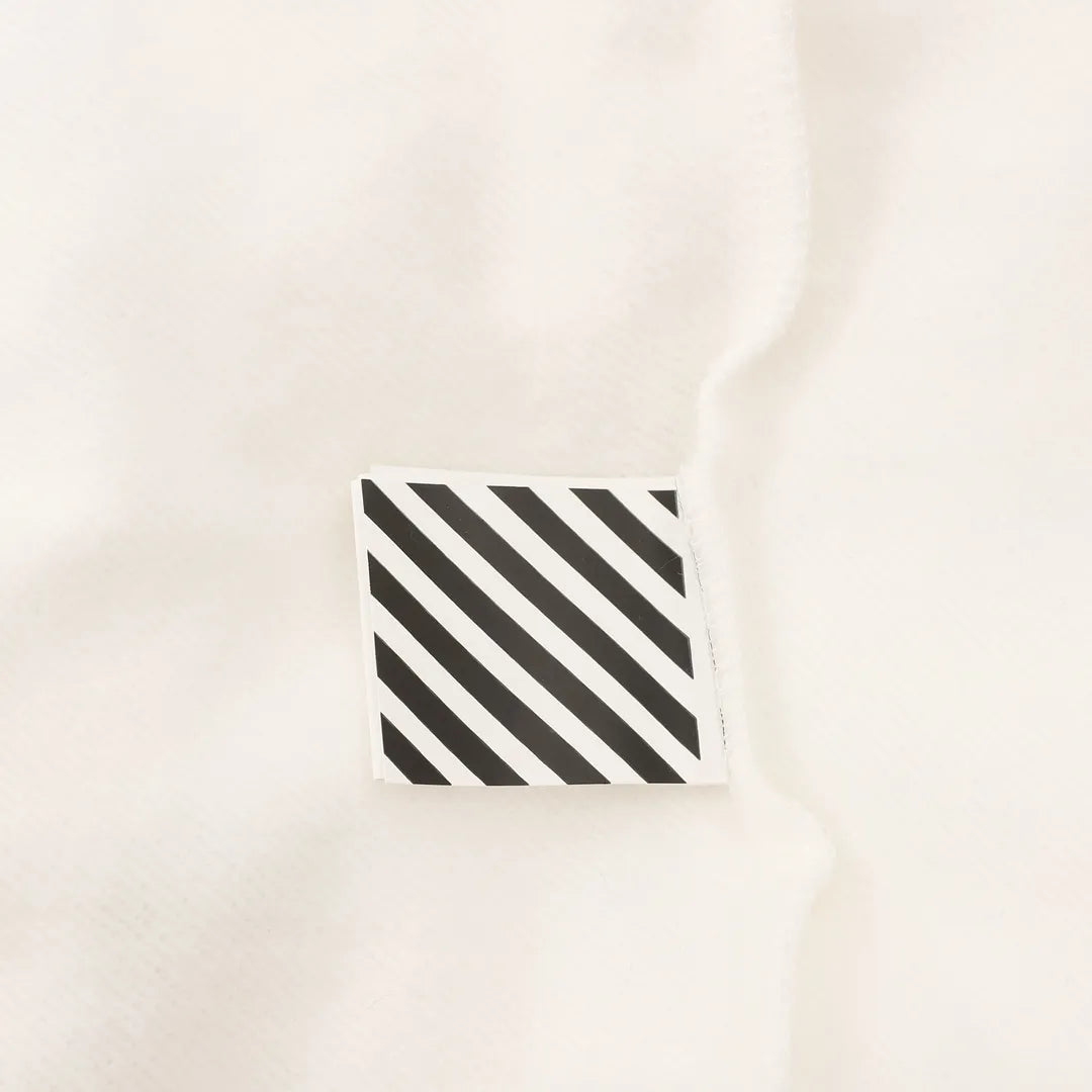 OW Diagonal Tape Arrows Hoodie in White - 349 - owf0000349 image 5