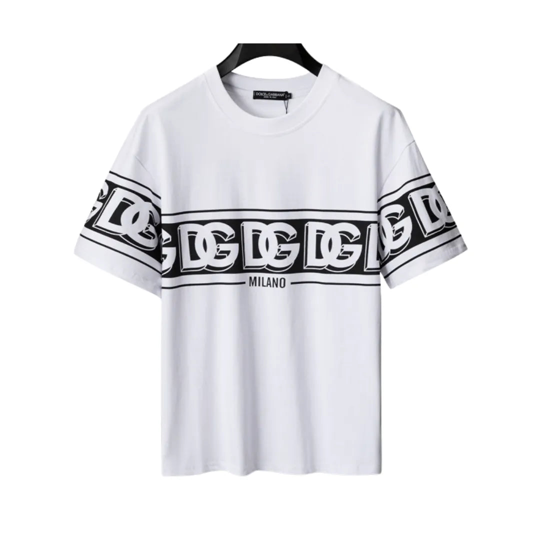 D&G Logo DG Print T-shirt in White - 111 - dng0000111 image 0