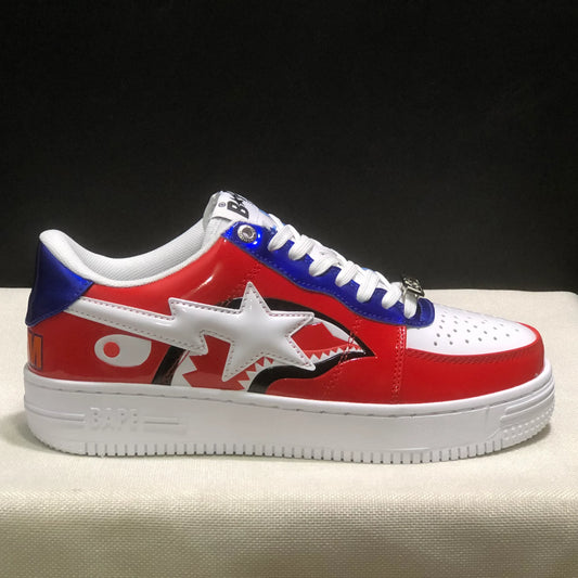 A Bathing Ape Bape Sta Low Patent Black Shoes Sneakers - nk0005522 image 2