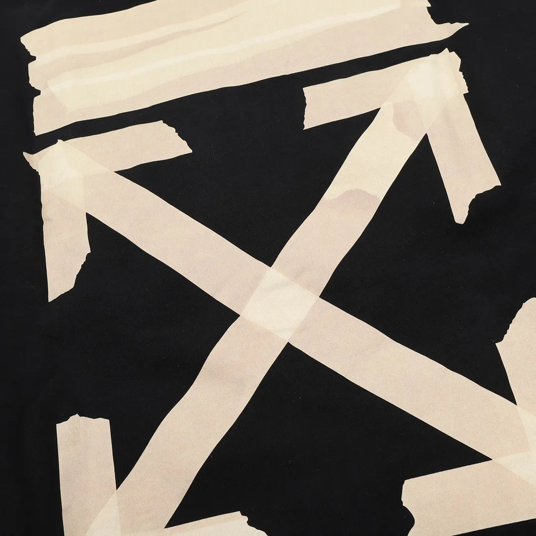 OW Diagonal Tape Arrows Hoodie in Black - 347 - owf0000347 image 4