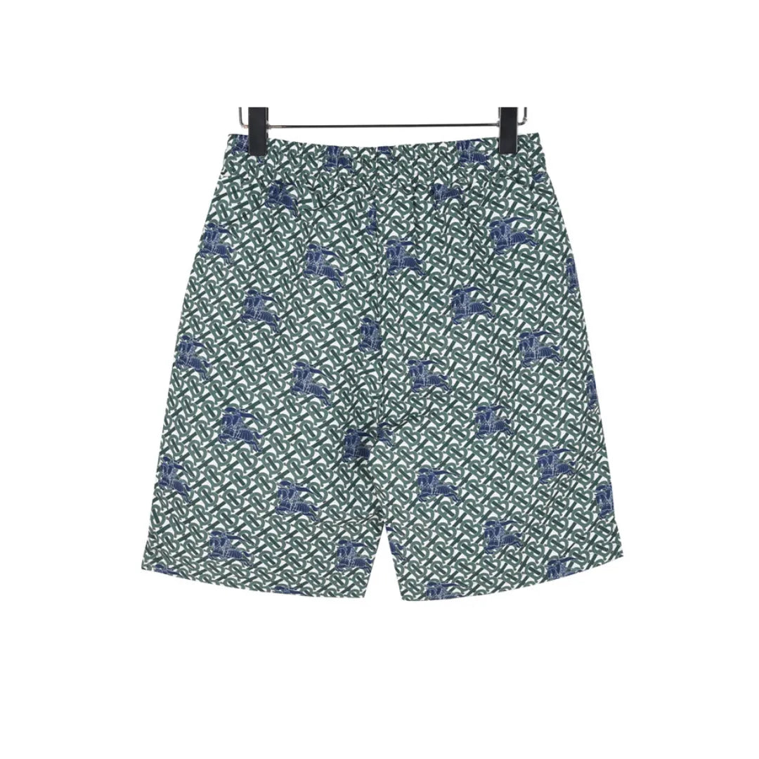 BUR Knight Monogram Shorts in Forest Green - 373 - bbr0000373 image 1