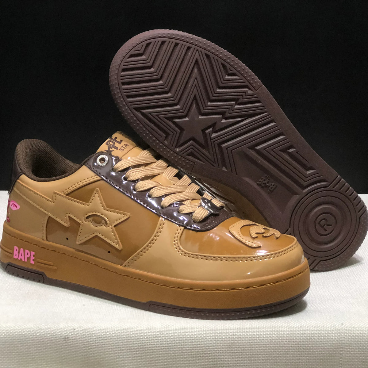 A Bathing Ape Bape Sta KidSuper Brown Shoes Sneakers - nk0005519 image 6