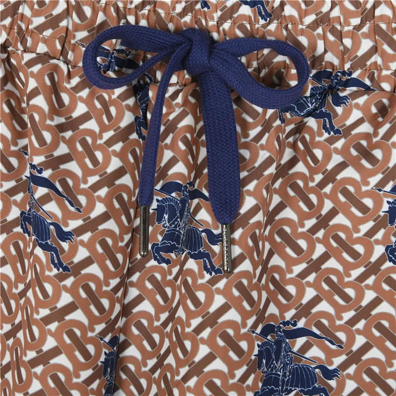BUR All-Over Monogram Knight Print Shorts in Brown - 371 – bbr0000371 image 6