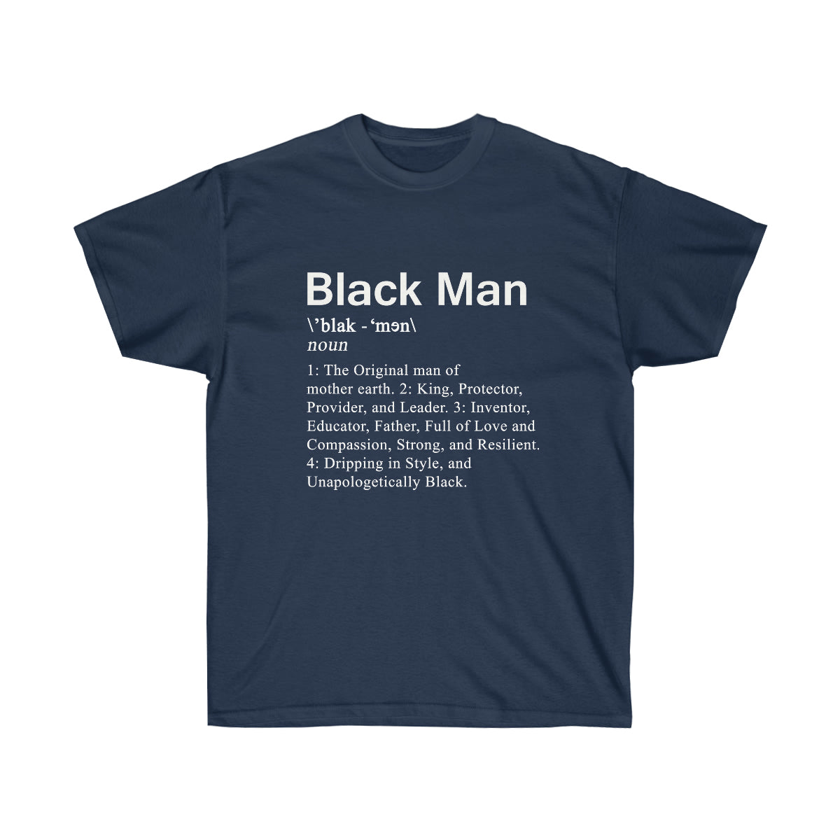 Black Men Definition Men T-Shirt - Navy, 2XL image