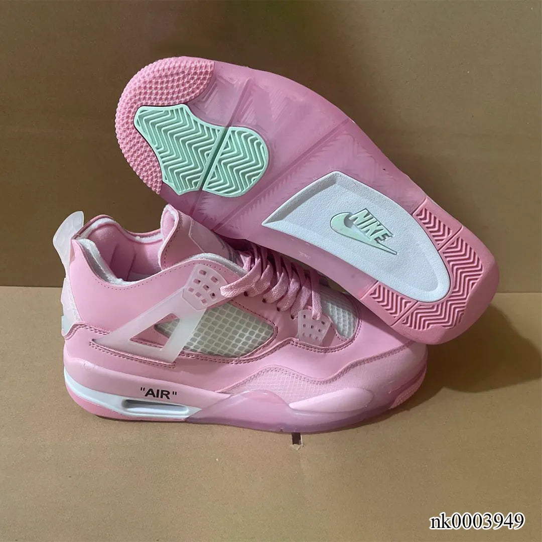 OW X AJ 4 Pink Shoes Sneakers – nk0003949