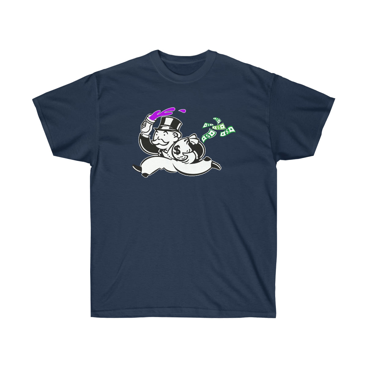 Mane Long Money Men T-Shirt - Navy, 3XL image