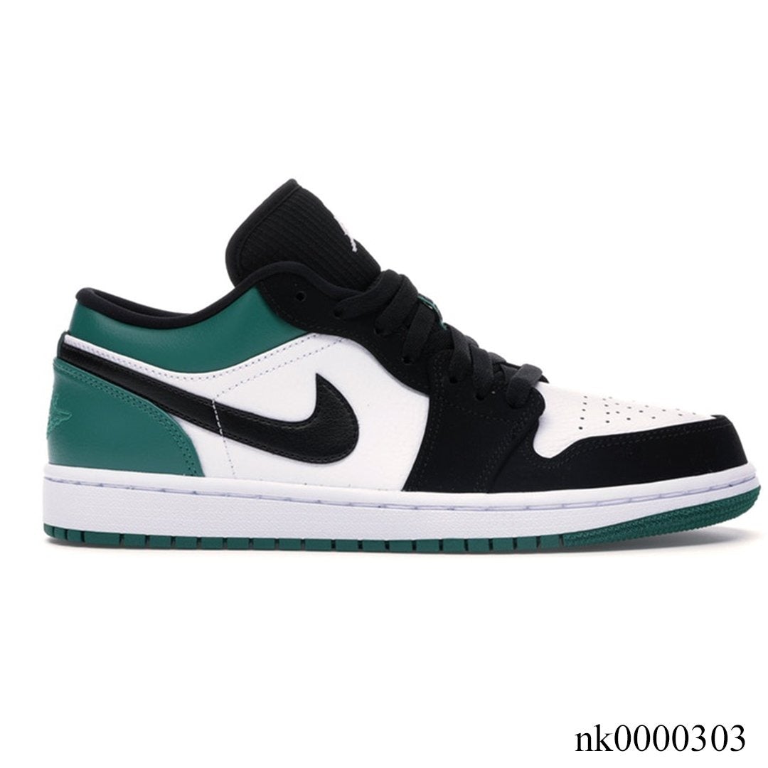 AJ 1 Low White Black Mystic Green Shoes Sneakers – nk0000303