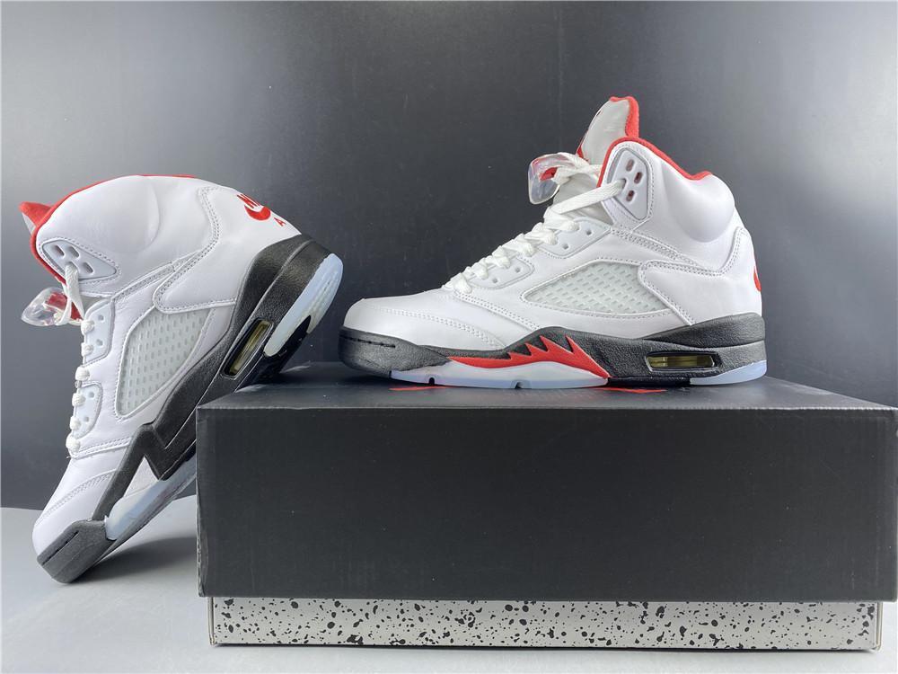 AJ 5 Fire Red Silver Tongue (2020) Shoes Sneakers – nk0000787