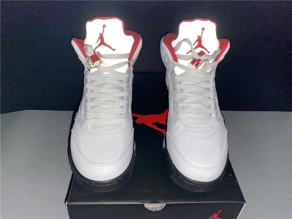 AJ 5 Fire Red Silver Tongue (2020) Shoes Sneakers – nk0000787