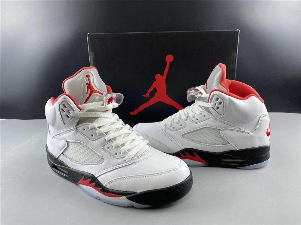 AJ 5 Fire Red Silver Tongue (2020) Shoes Sneakers – nk0000787