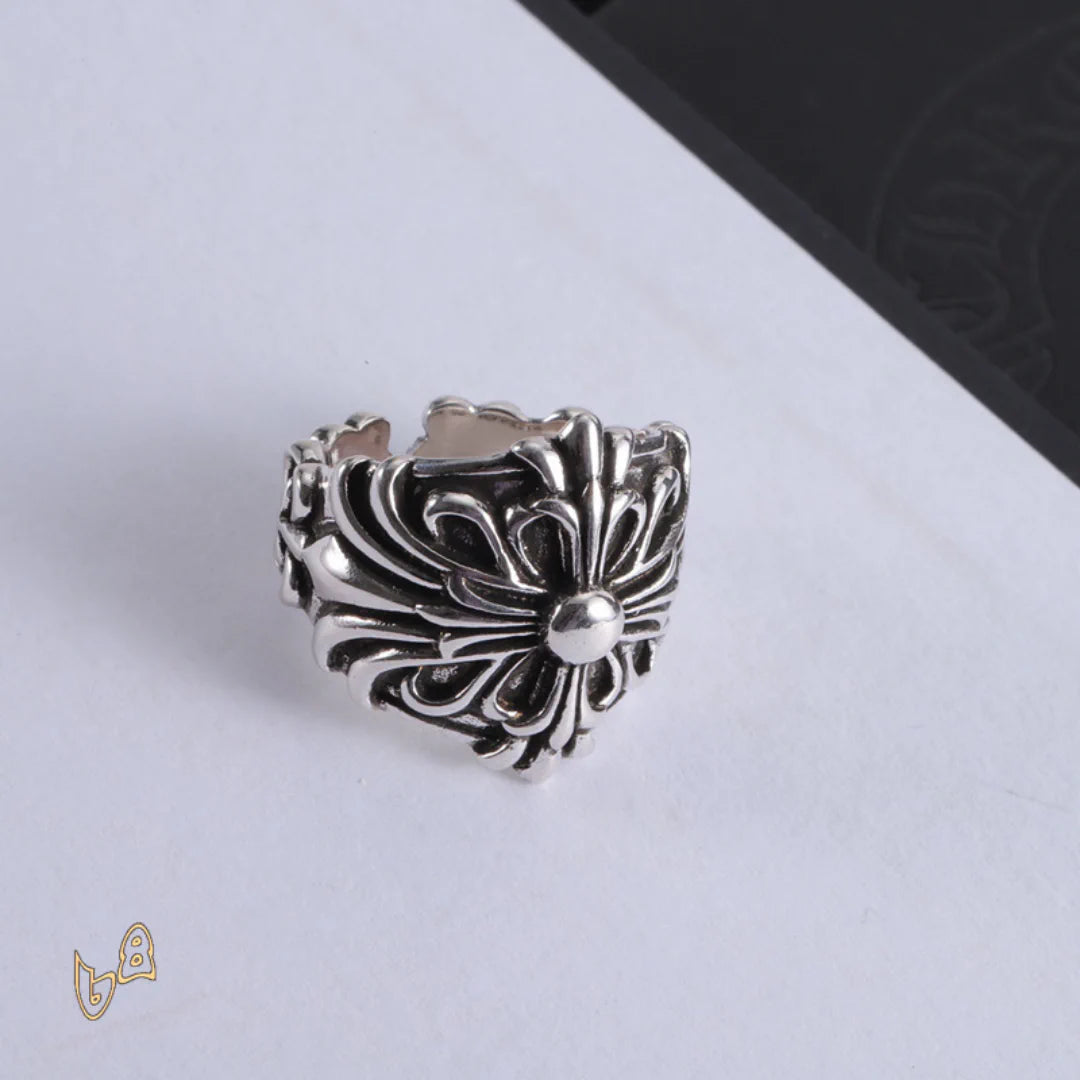 CH Cross Flower Ring – CH0091