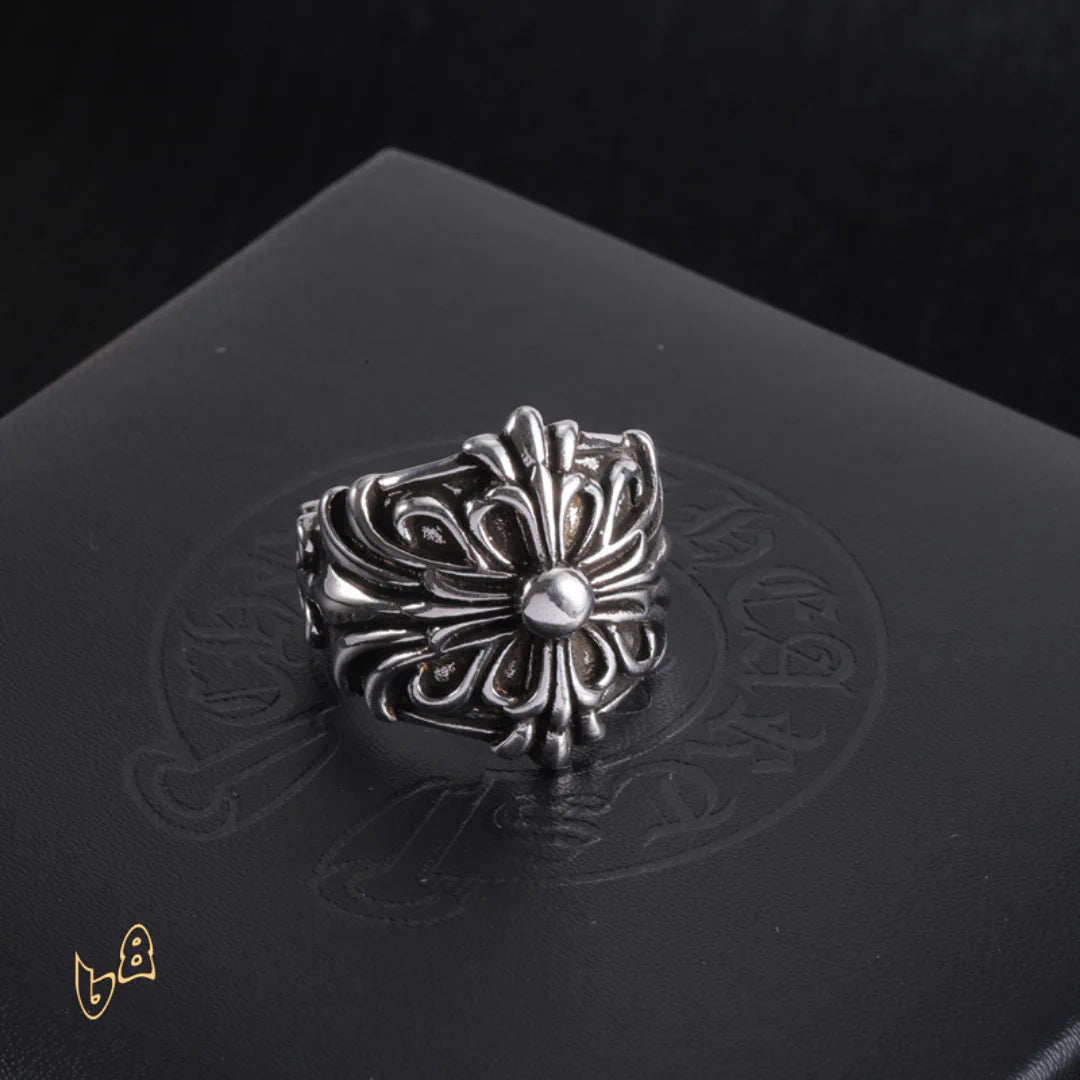 CH Cross Flower Ring – CH0091
