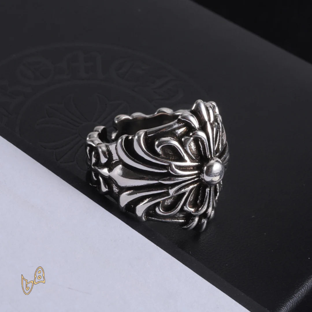 CH Cross Flower Ring – CH0091