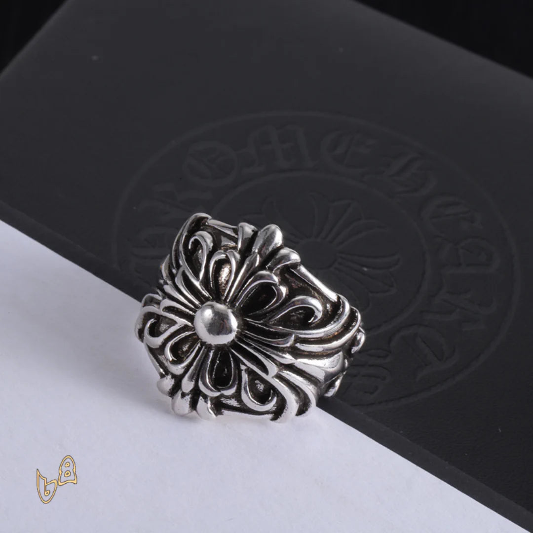 CH Cross Flower Ring – CH0091