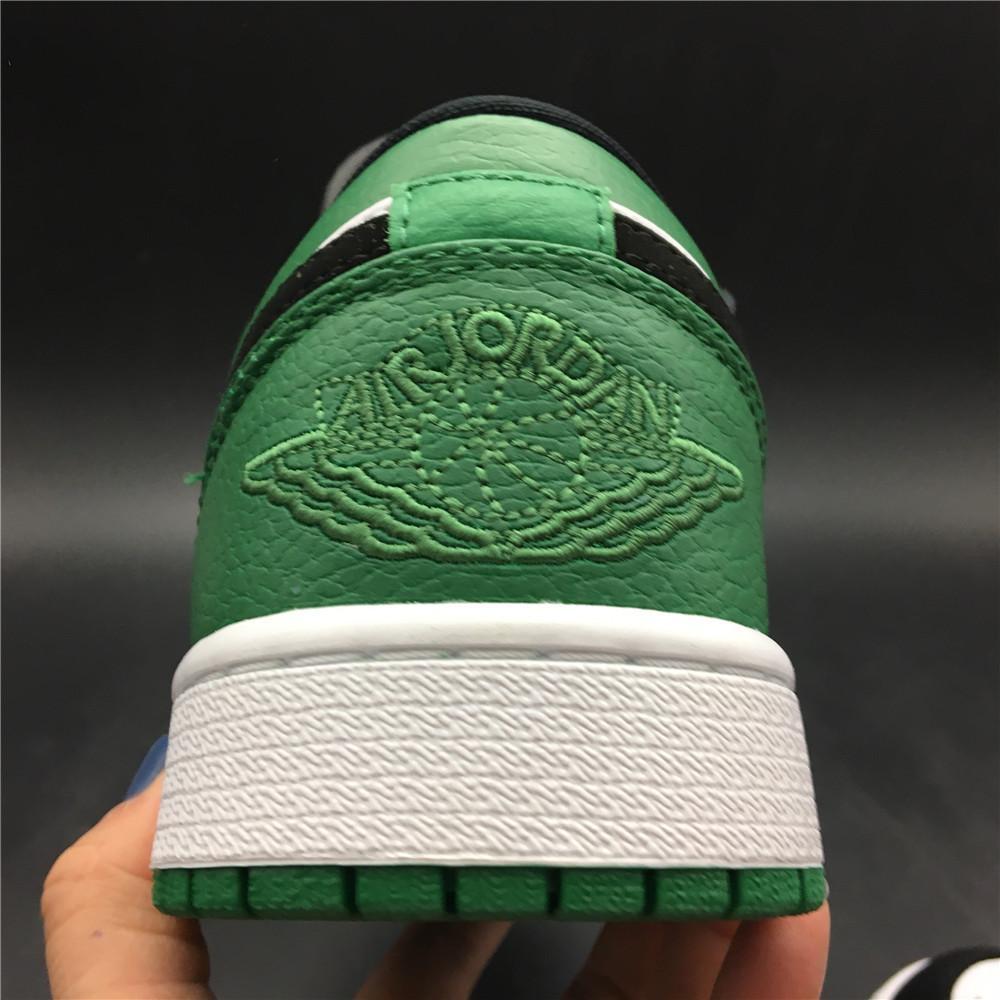 AJ 1 Low White Black Mystic Green Shoes Sneakers – nk0000303