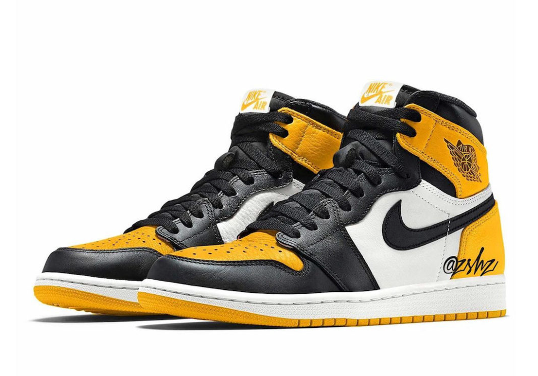 AJ 1 Taxi Yellow Toe Shoes Sneakers – nk0001889