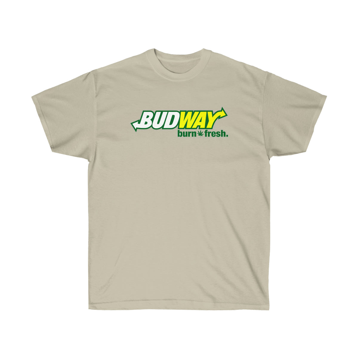 Budway Burn Fresh White Men T-Shirt - Sand, 2XL image