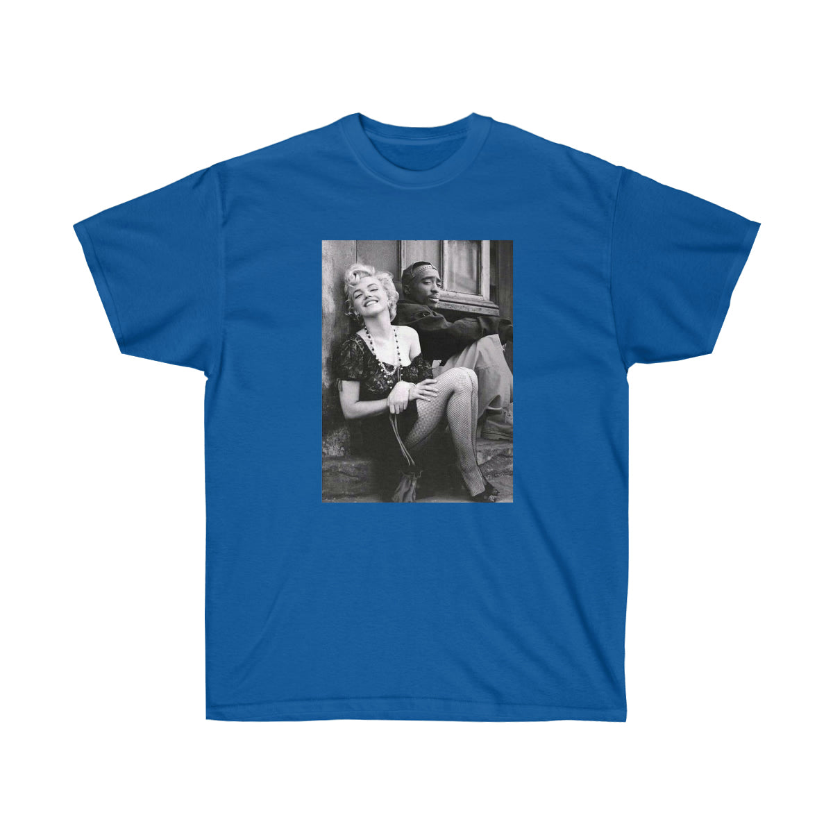 Marilyn Monroe &amp; 2Pac Men T-Shirt - Royal, L image