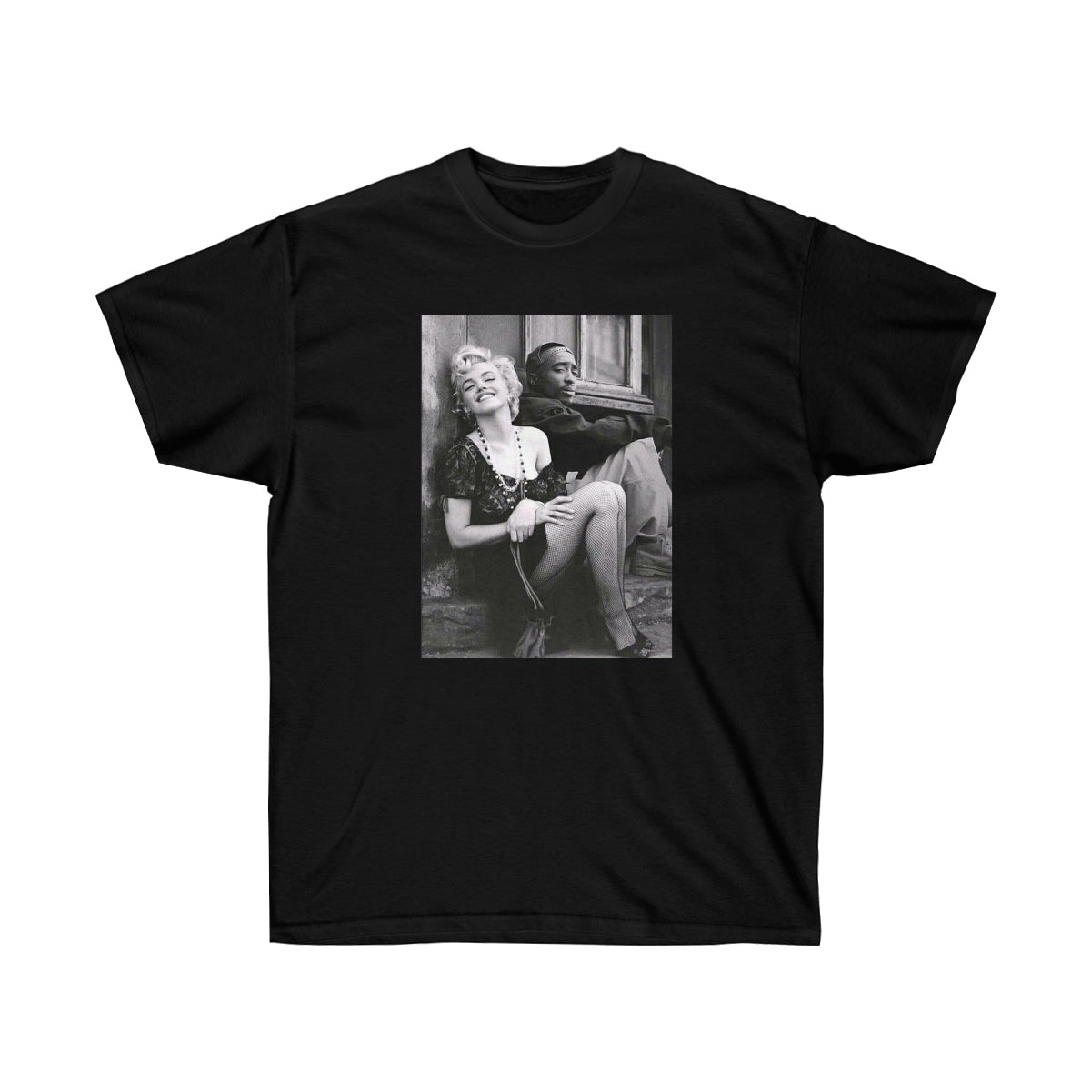 Marilyn Monroe &amp; 2Pac Men T-Shirt - Black, 2XL image