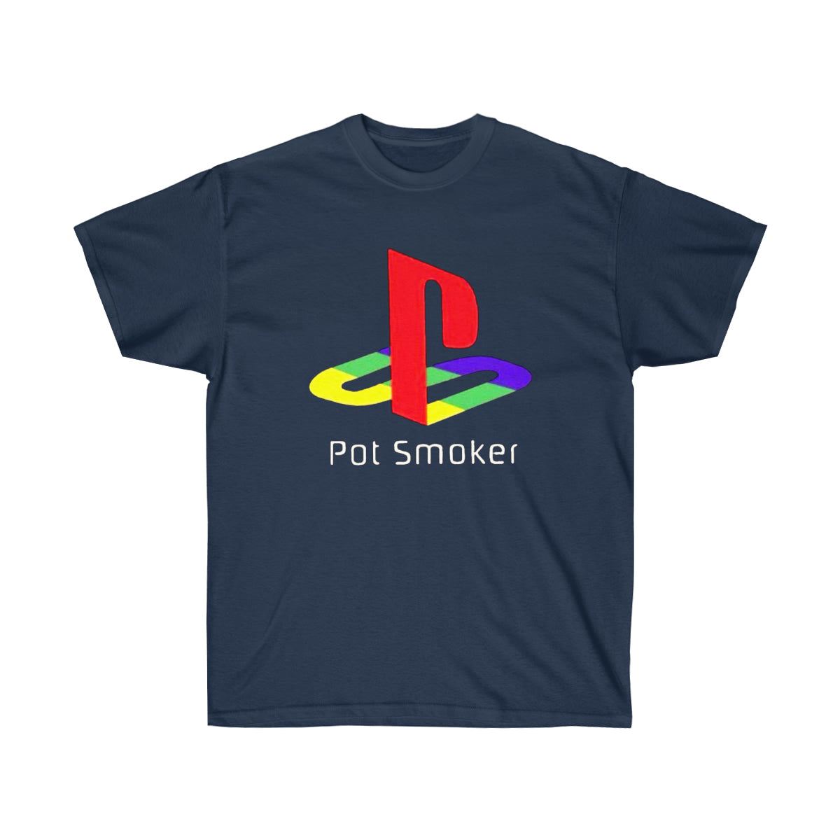 Pot Smoker Retro Men T-Shirt - Navy, XL image