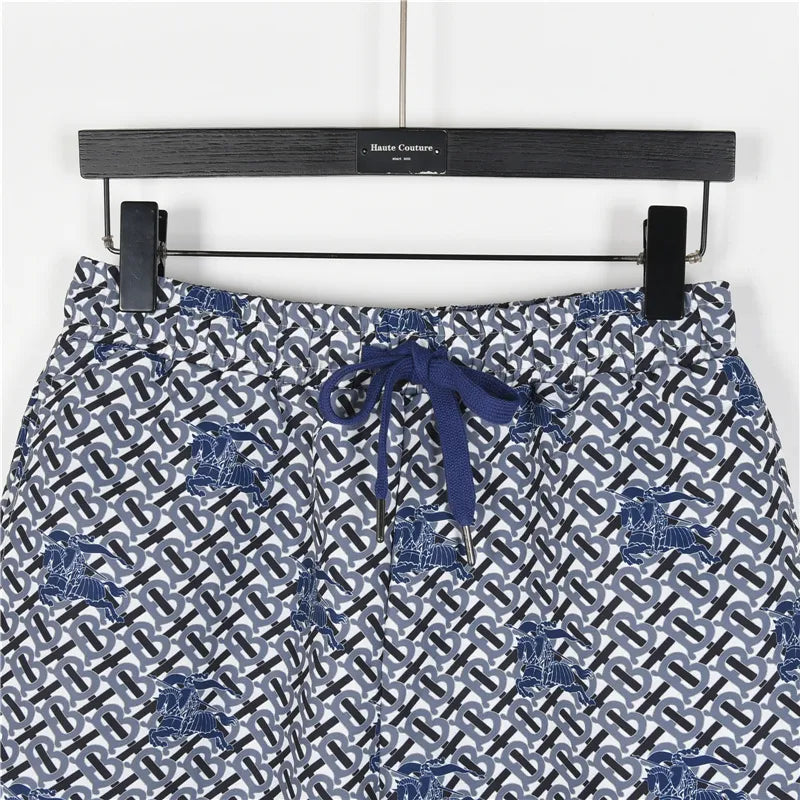 BUR All-Over Monogram Knight Shorts in Navy - 370 – bbr0000370 image 2