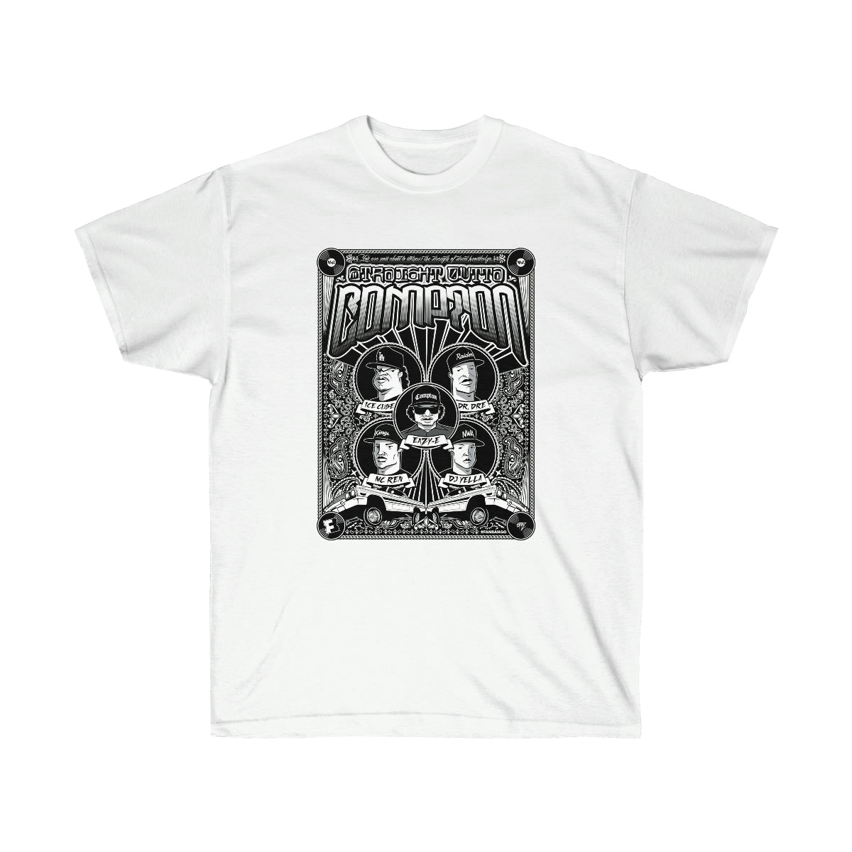 Rap Compton Men T-Shirt - White, XL image